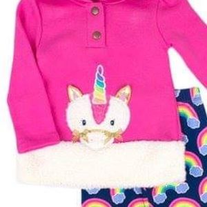 Nannette Matching Sets - Nannette Pink Unicorn Hoodie & Rainbow Legging Set Nannette Matching Sets - Nannette Pink Unicorn Hoodie & Rainbow Legging Set